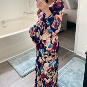 Pink blush maternity dress